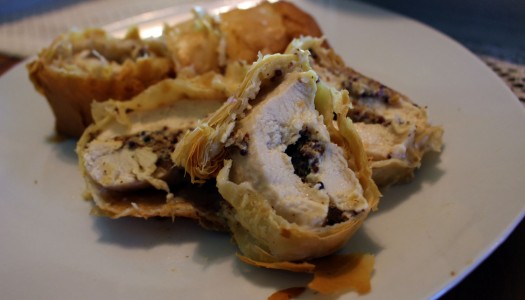 Phyllo-Wrapped Mustard & Cheese Chicken